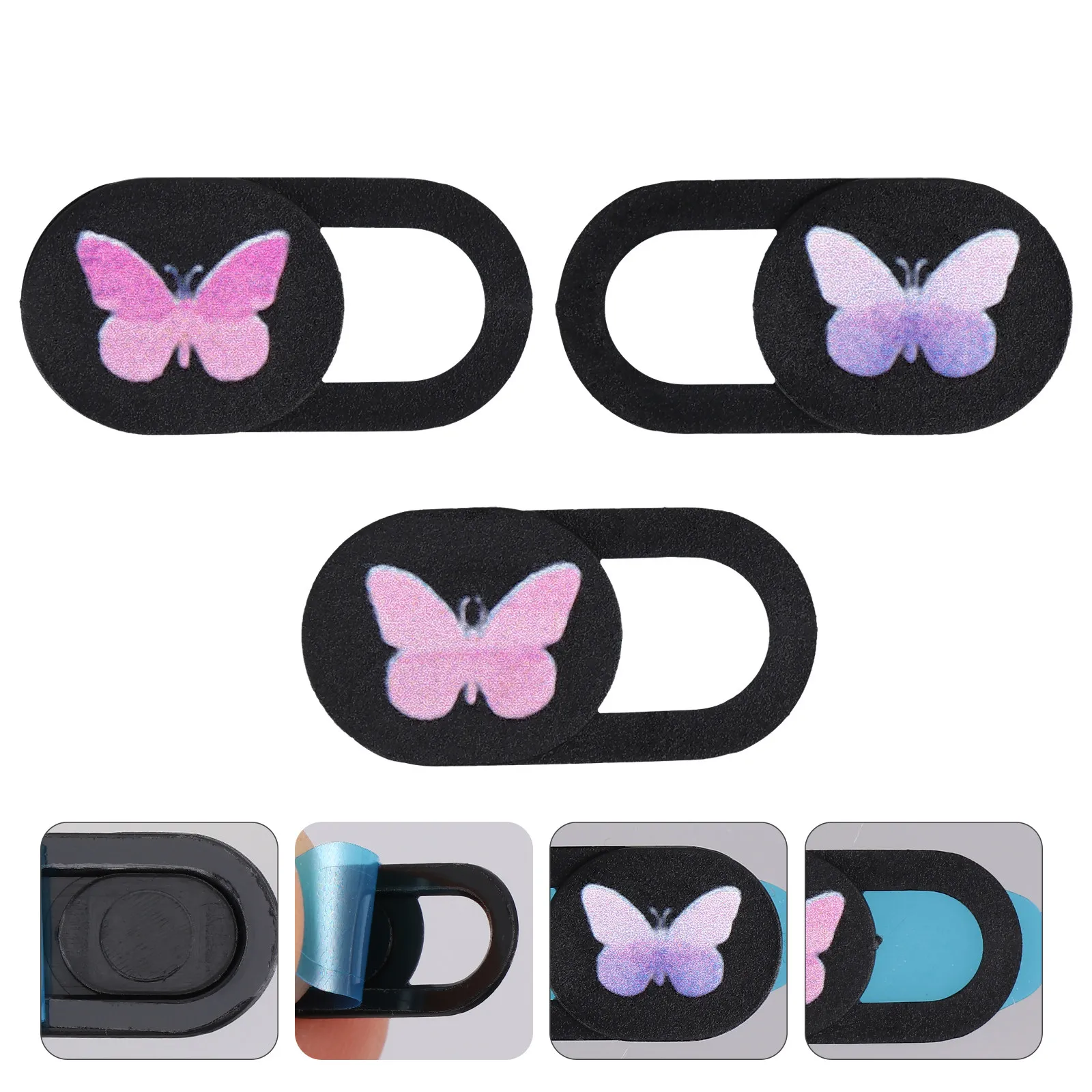 3Pcs Computer Webcam Cover Slide Privacy Lens Cover for Laptop and Tablet Strong Adhesive No Interference with Closing Hole Size