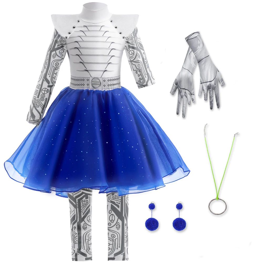 Girls Set for Kids Halloween Costume Birthday Party Zombies 2025 TV Costume Halloween Roleplay Fancy Dress Up Party Outfits Cosp