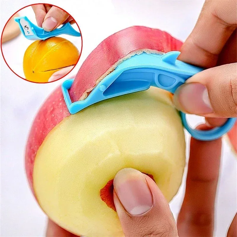 

1pcs Fruit Apple Kiwi Peeler Orange Cutter Vegetable Stainless Steel Peelers Portable Manual Peeling Potatoes Peeler Kitchen