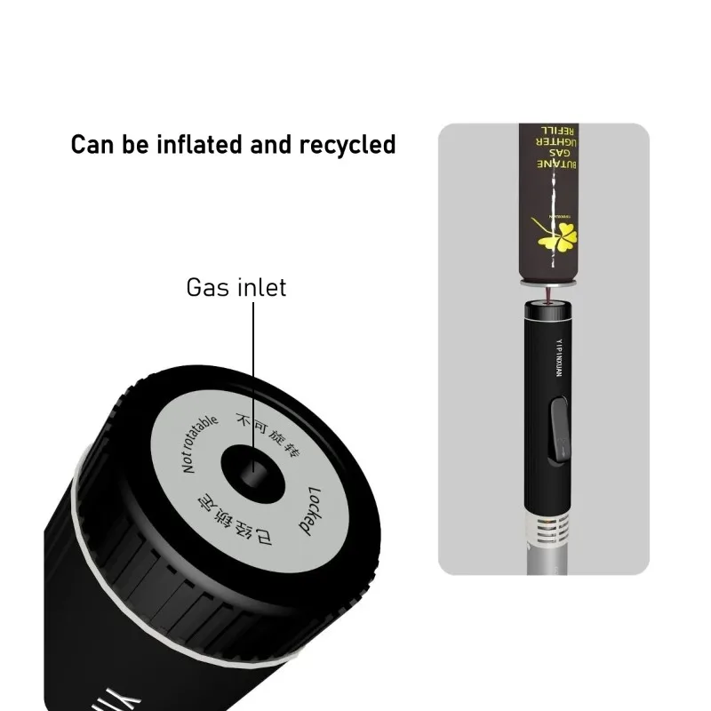 

2026 Creative Big Flame Lighter Hiker Adventure Tool Women's Self-defense Lighter Deter Criminals Metal Torch Igniter