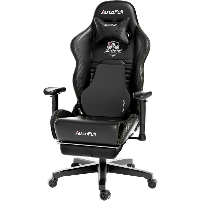 

AutoFull Gaming Chair PC Chair with Ergonomics Lumbar Support, Racing Style PU Leather High Back Adjustable Swivel Task Chair