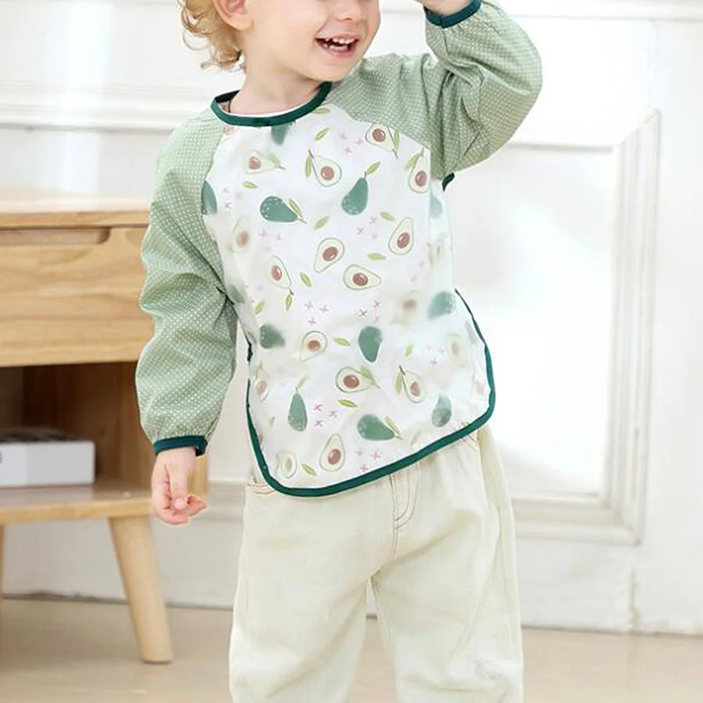 Soprabiti impermeabili per bambini Bavaglino da pranzo a maniche lunghe Avocado Taglia 110 Bavaglino impermeabile per neonati leggero