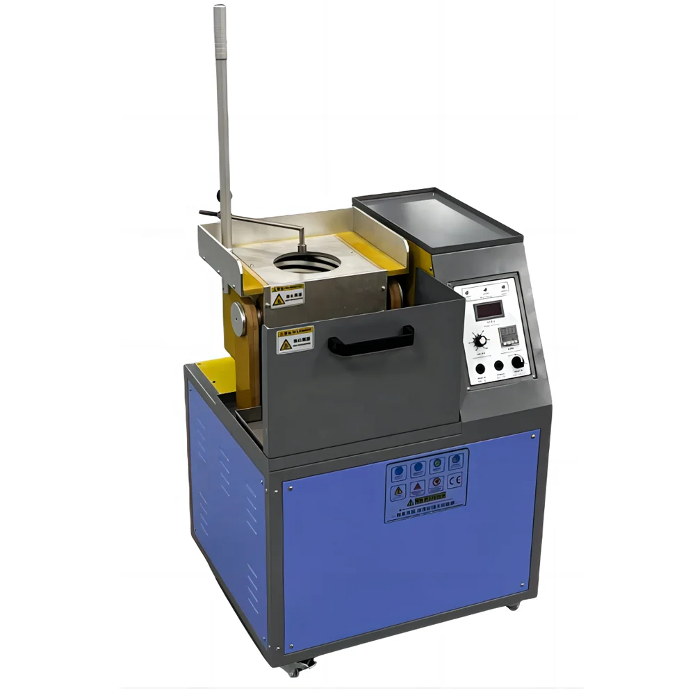 15kg Manual Tilting Induction Gold Melting Furnace Gold Melting Machine Jewelry Making Machines Goldsmith with New Design