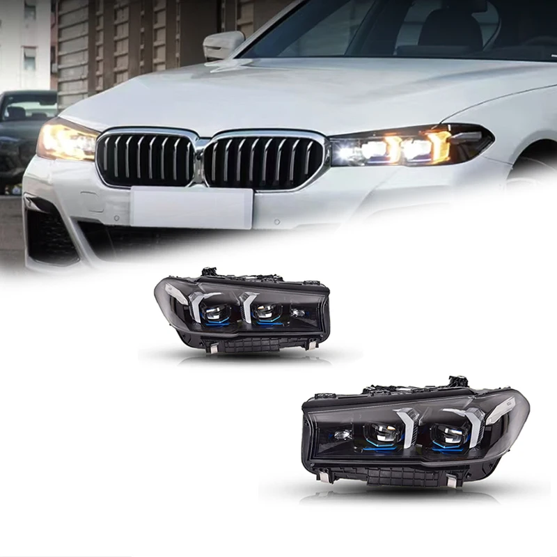 Car Accessories LED Headlight Light For BMW G30 G38 2017-2023 DRL Projector Front Headlamp Brake Turn Signal Lamp Plug and Play