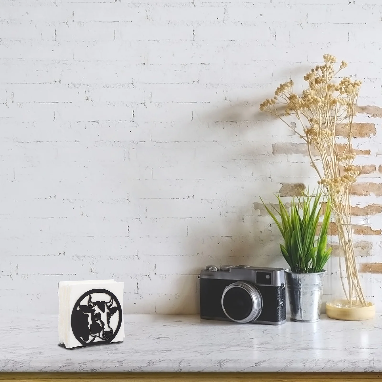 1 قطعة حامل الأنسجة الأنيقة رف الورق الحديد التصميم الحديث سطح المكتب زخرفة هدية مفيدة لأي مناسبة حامل مناديل #4