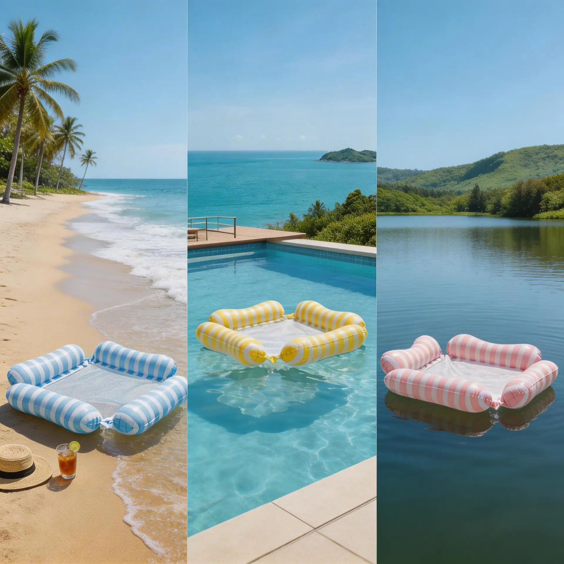 Foldable Mesh Water Floating Bed With Backrest Inflatable Lounge Chair Outdoor Portable Water Entertainment Floating Supplies view 4