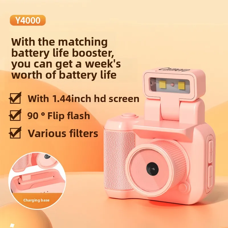 Y4000 Duim Mini Sleutelhanger Camera Scherm HD 1080P Sleutelhanger Draagbare Retro CCD Digitale Camera Pocket DV Video Recorder flitslamp