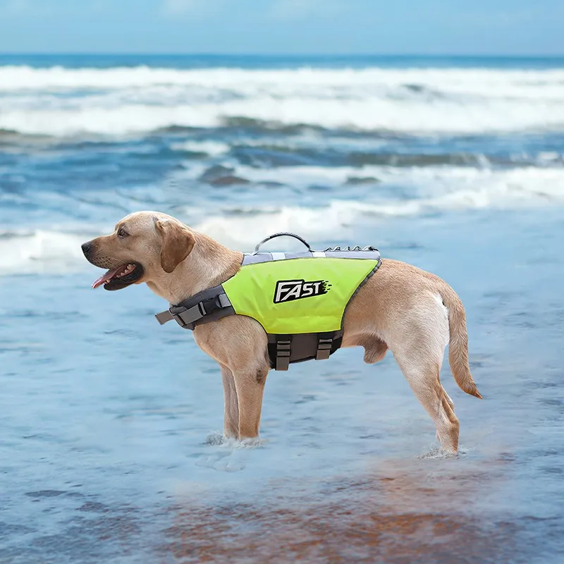 Freeship Big Dog Life Jacket, Pet Swimwear roupas, flutuar casaco, Natação Suprimentos, pequeno, médio, grande