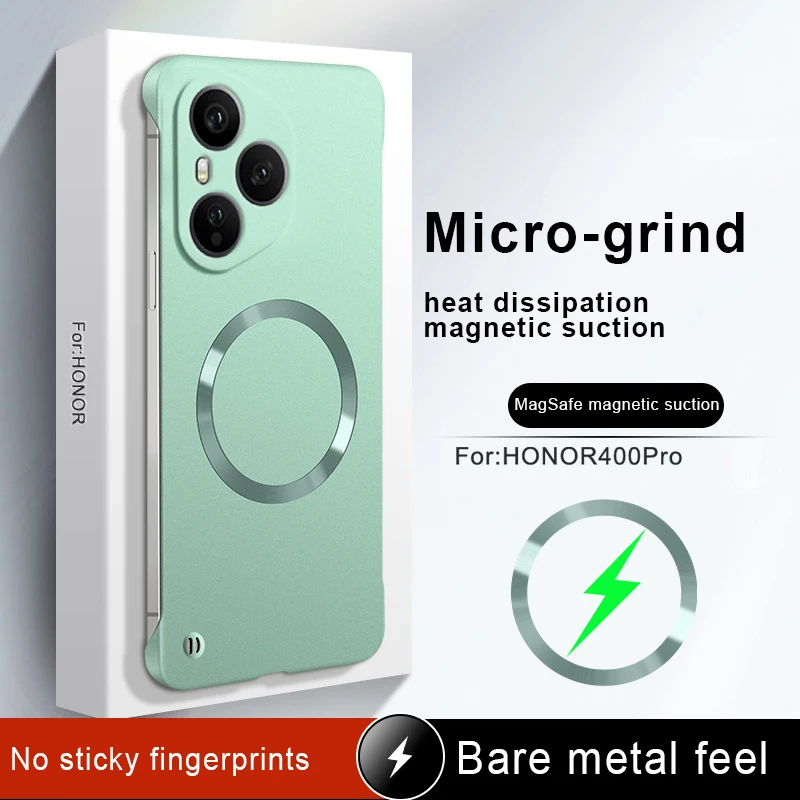 Borderless Fashion Phone Case for Honor 500 400 300 200 100 Pro Ultra 400Pro 5G Magnetic Frosted Ultrathin Shockproof Back Cover