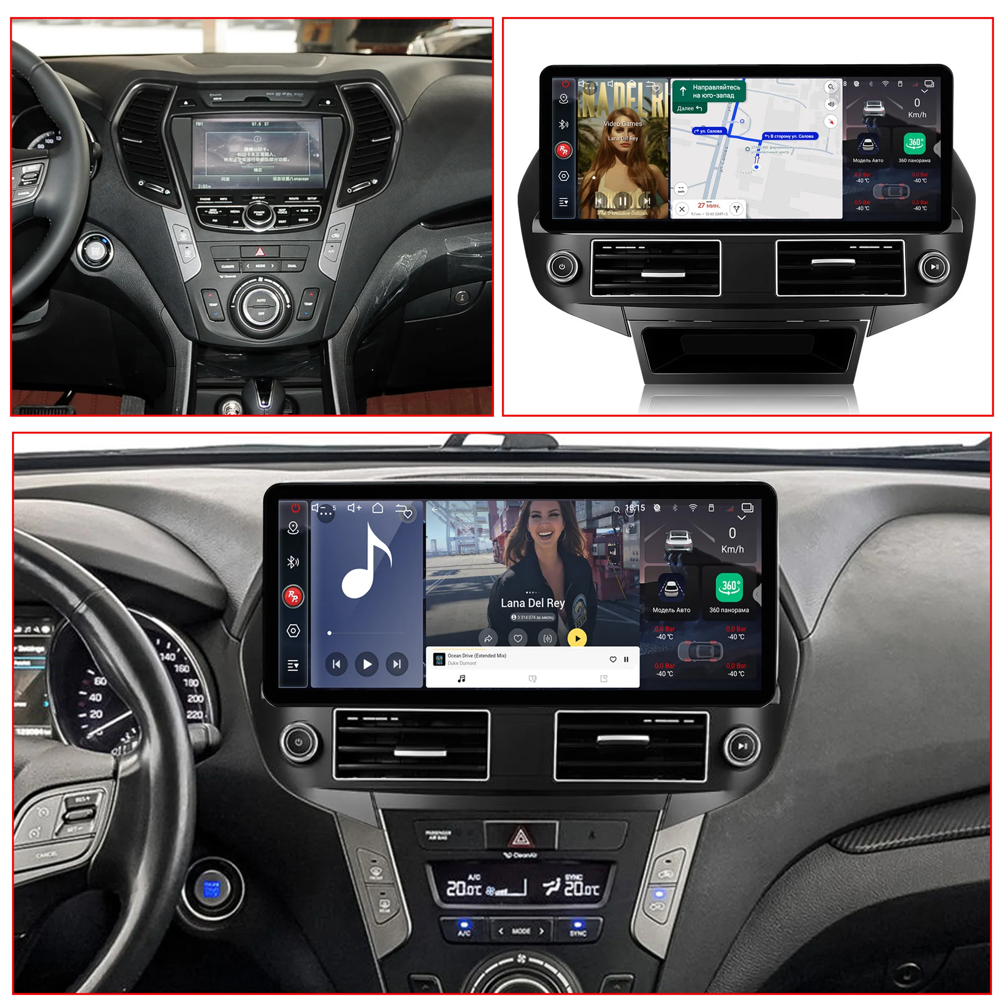 12.3 inch Redpower for Hyundai Santa Fe IX45 2013-2016 Crystal Sound 850 Pro Max Android Car Radio Player Screen CarPlay DVD DSP