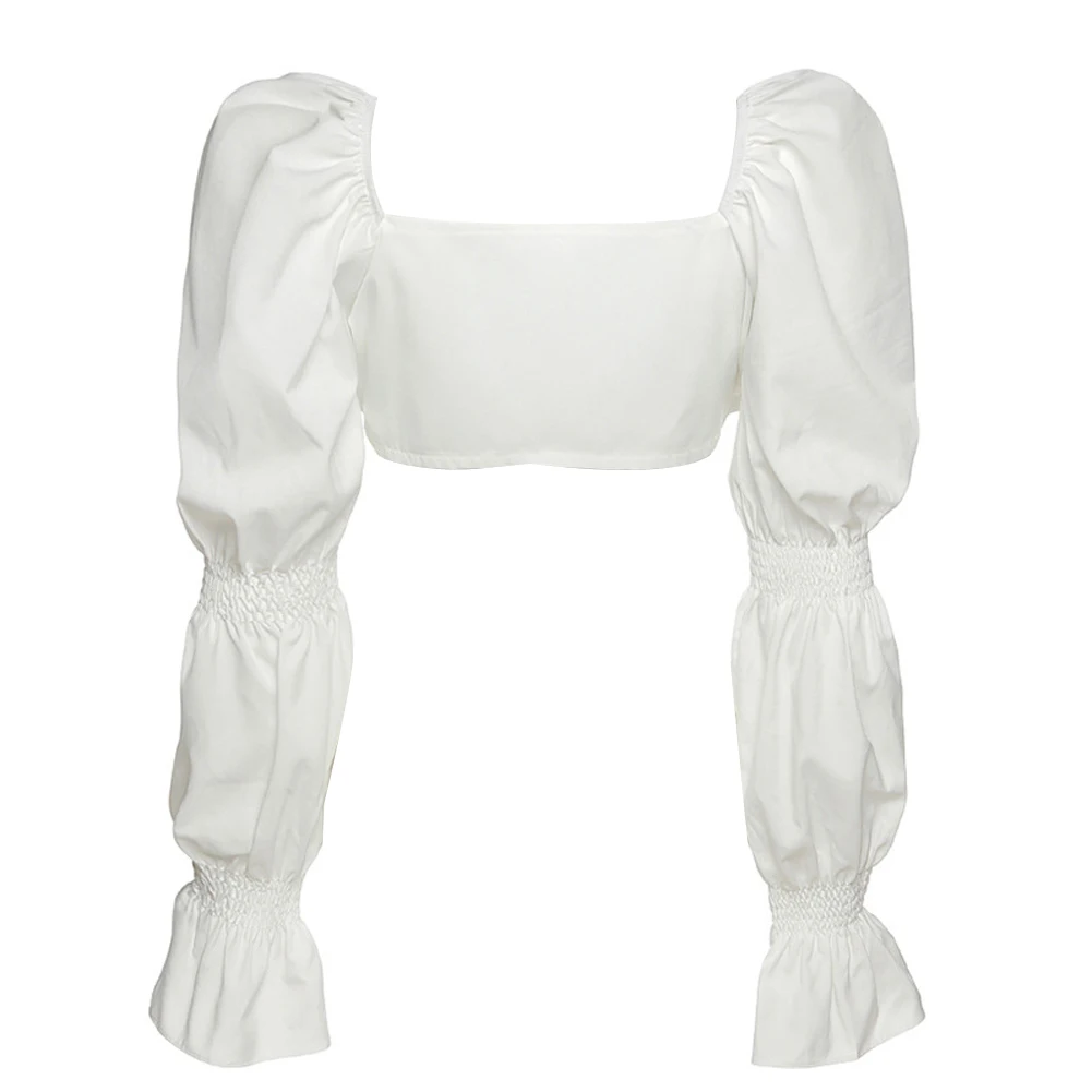 T-shirt manches bouffant décontracté pour femmes, Streetwear, Faion S, automne 2023, autre matériau 00%, Premium Dres pour dames