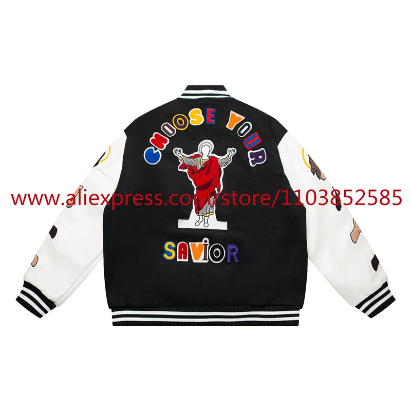 2024 American Vintage Embroidered Baseball Jacket Men\'s Autumn/Winter Heavy Weight High Quality Top Trendy Clothing High Street