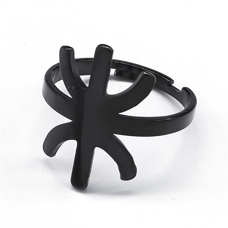 2024 New stainless steel African Amazigh letter Ring fashion light luxury titanium steel ring accessories