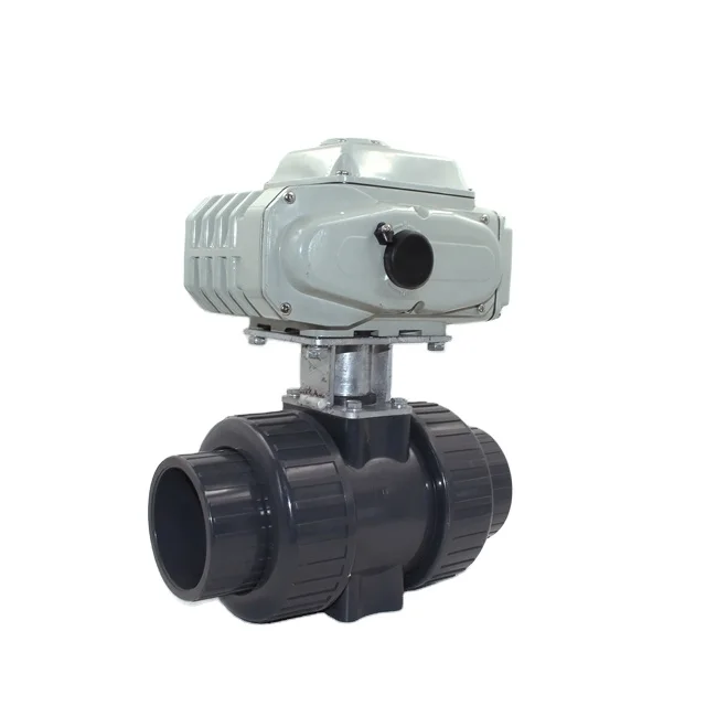 Two Way Motorized Pvc Ball Valve With Electric Actuator 220V 380V 24V 12V Actuator Valve 0-10v Water Flow Control Valve