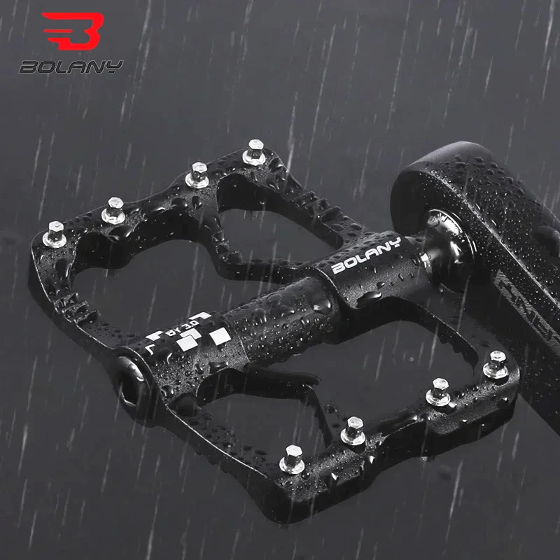 

BOLANY 3.0 Сверхлегкая велосипедная педаль из алюминиевого сплава с ЧПУ: высокопрочная полая конструкция, 16 противоскользящих гвоздей, тройной подшипник