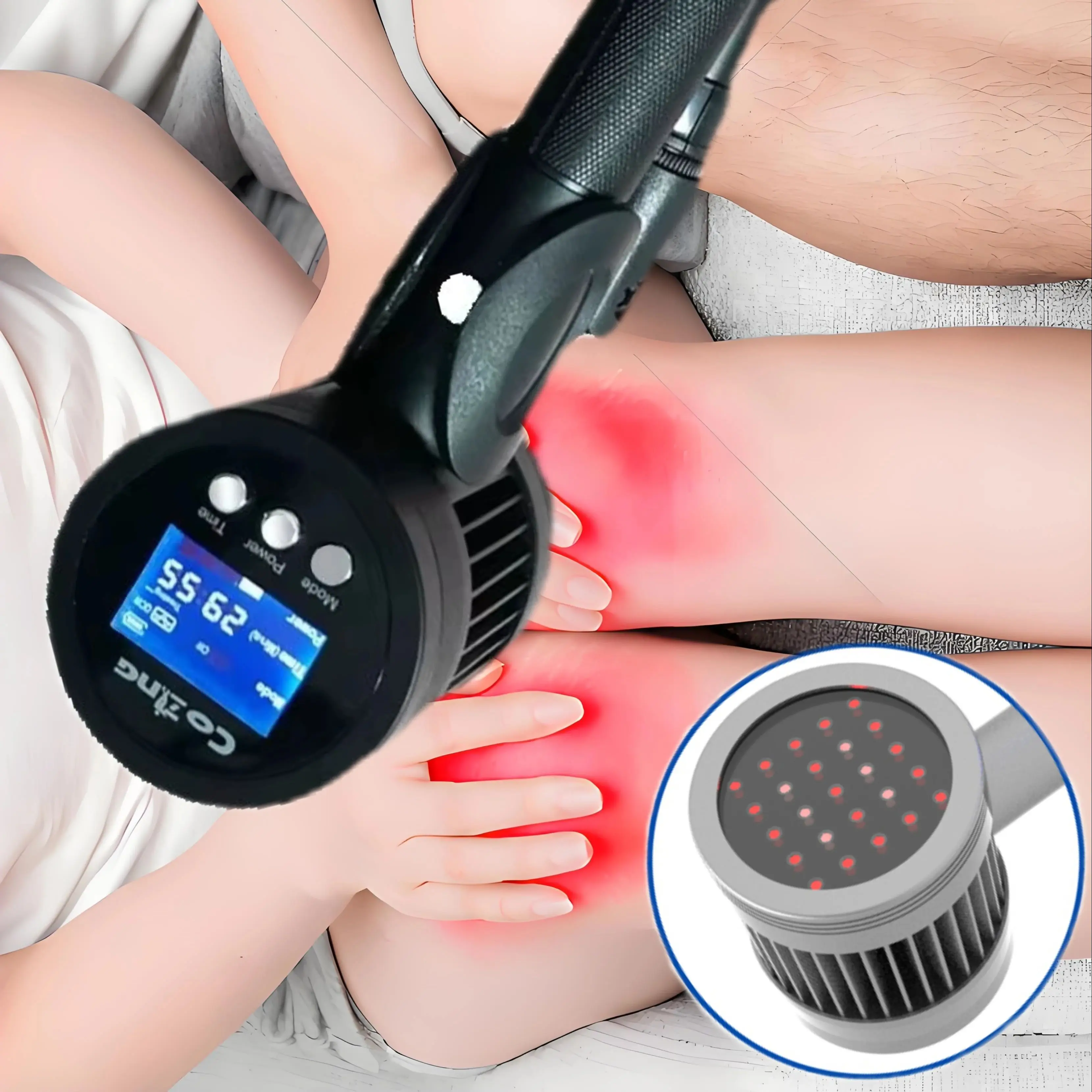 

HLKGO Advanced 5W Cold Laser Therapy Device 25 Diodes - 808nm/650nm for Neuropathy Sciatica & Sports Injury Recovery