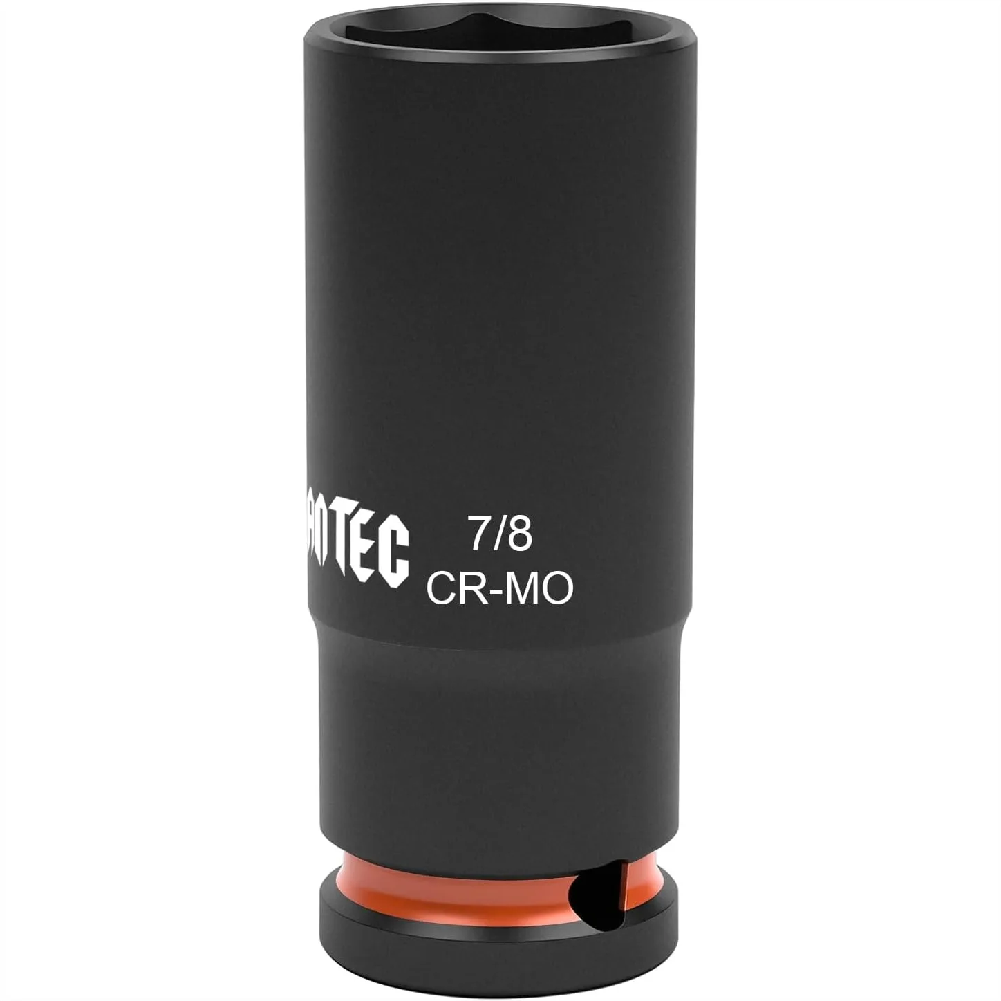 

1/2 Inch Drive 7/8 Inch Deep Impact Socket With Anti-Rounding 6 Point Design, Heat-Treated Cr-Mo Steel For Automotive Truck Maintenance And Heavy Equipment Repair