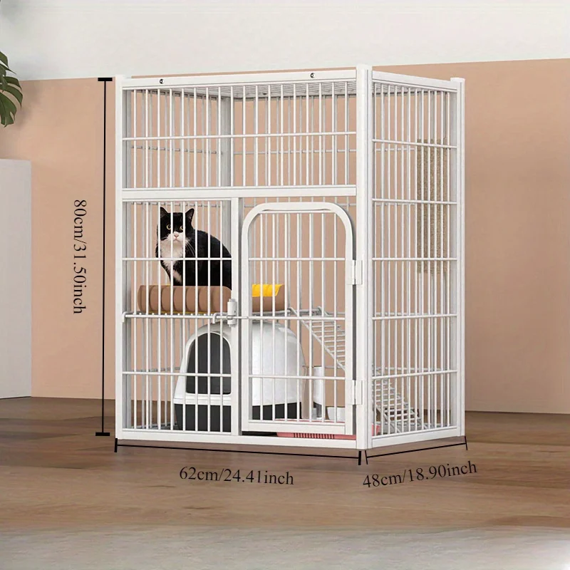 

Metal cat cage, multi-layer super large free space, small breeding cat house for household use, easy to install