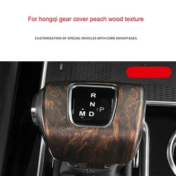 Carbon Fiber Wood Texture for Hongqi HS5 HS7 H5 EHS9 Car Gear Head Shift Cover Protector Sleeve Car Interior Gear Shift Collars