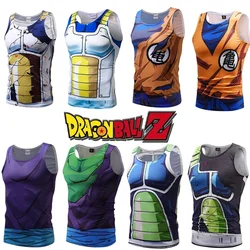 Dragon Ball Anime Tank Tops Goku Vest Singlet Gym Waistcoat Fitness Male Print Clothing Quick Drying Sportswear Sleeveless Shirt