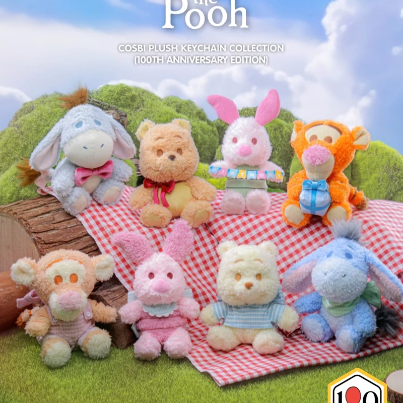 Figurine porte-clés Hot Toys COSBI Winnie l'ourson Série Célébration du Centenaire du Bois des Cent Acres, boîte mystère, Édition Quatre Saisons