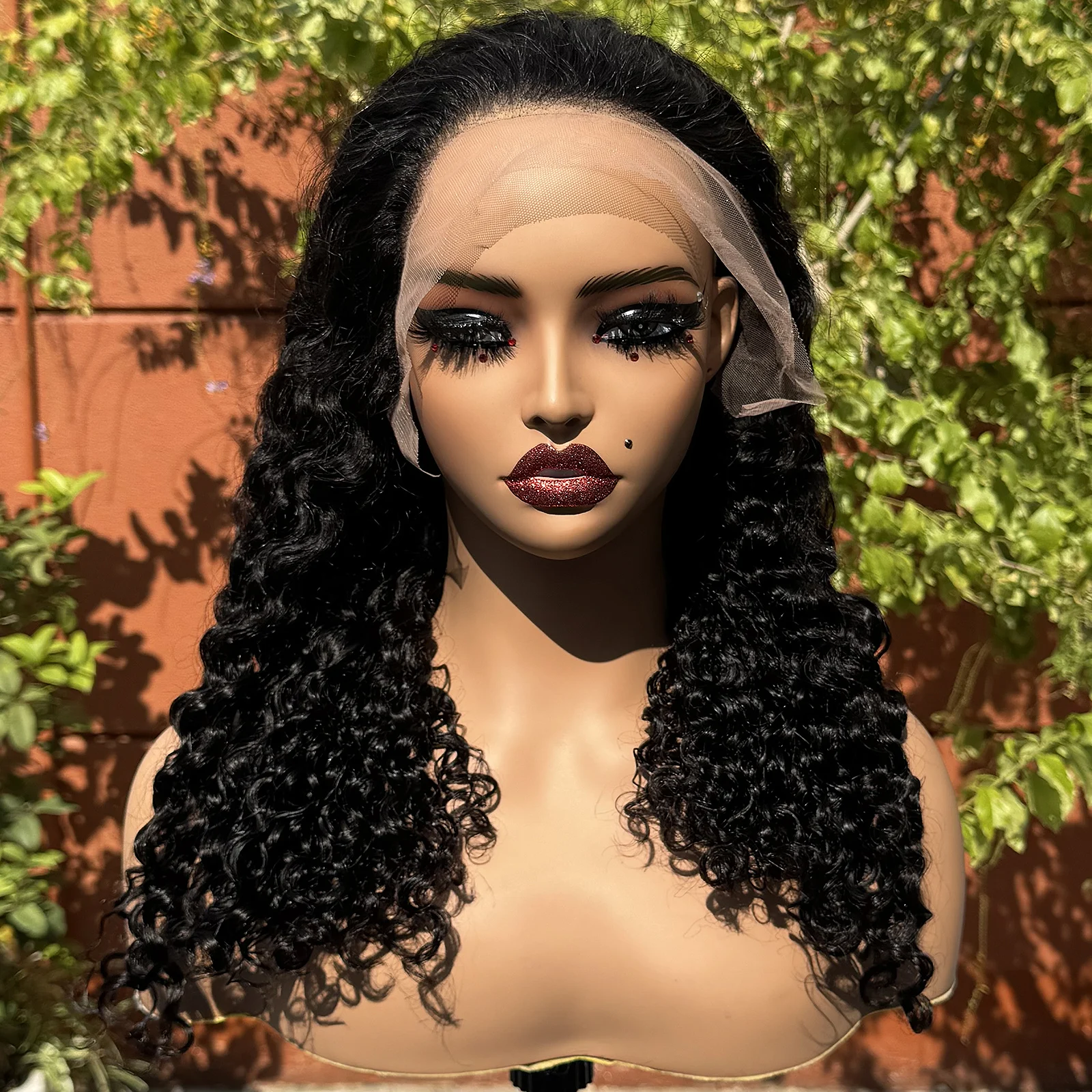 22inch 300% Density Water Wave 100% Human Hair Wigs 13x4 Transparent Lace Frontal Ombre Curly Wavy Hair Wig for Black Women