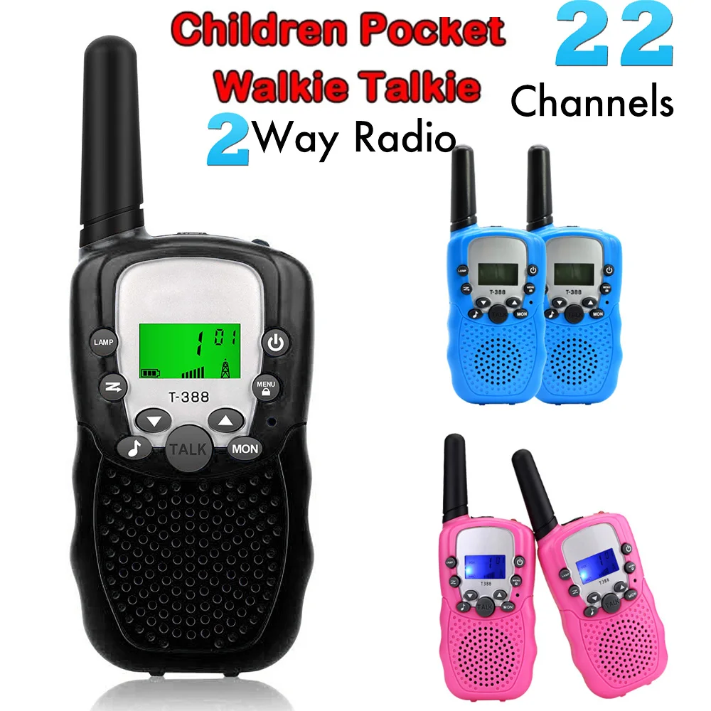 Walki Talkie portátil recargable para niños, 2 piezas, transceptor de Radio de 3km, interfono, Mini juguetes, regalos para niños y niñas