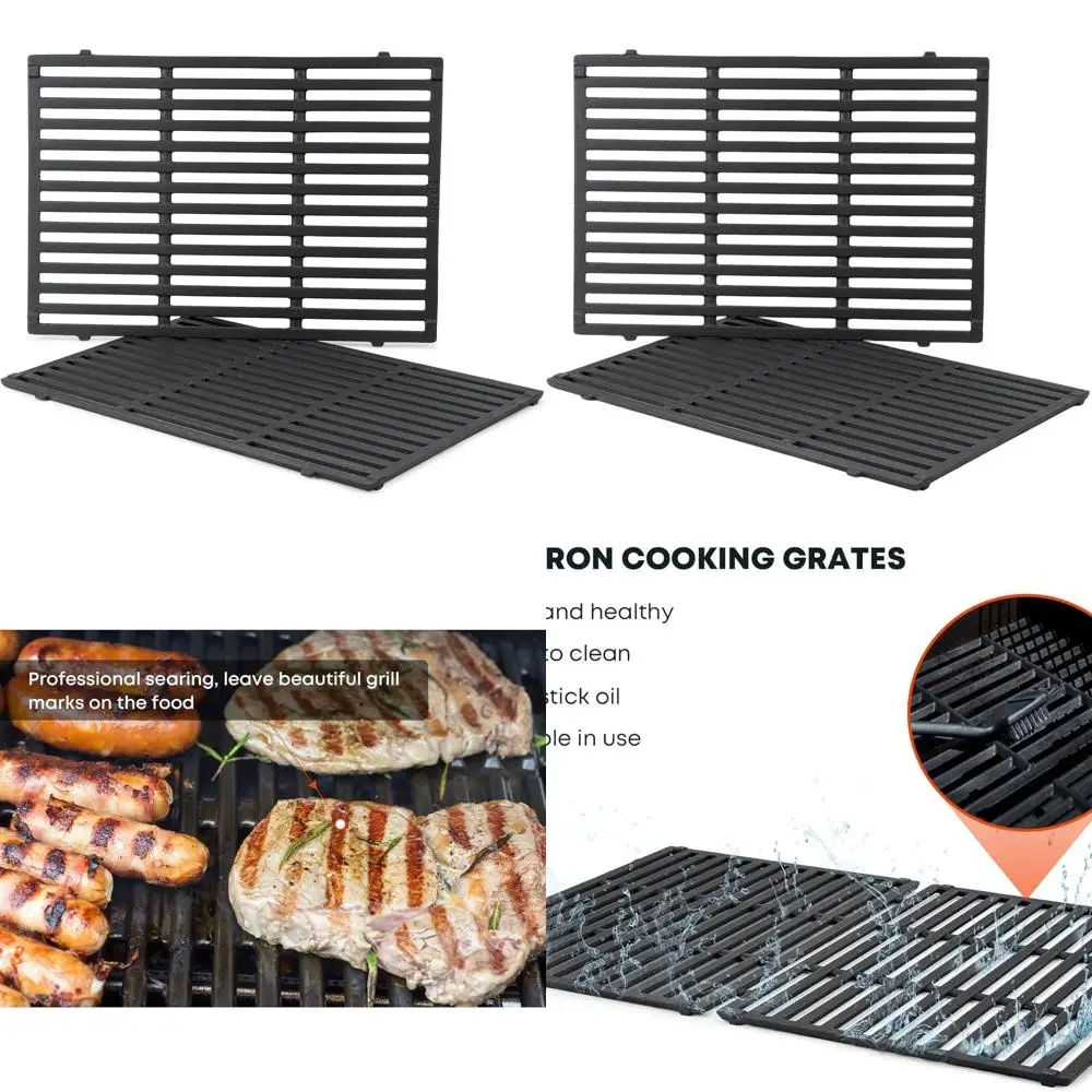 

Сменная чугунная решетка для газовых решеток серии Genesis II и Genesis II LX300, набор из 2 шт., улучшенная решетка гриля 2022 г.