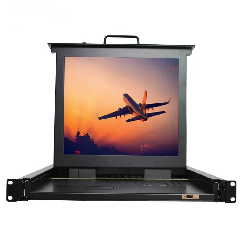 Support 1024*1280@75HZ Resolution, 250 Nit Brightness 19 Inch 1U Rack Mount 17