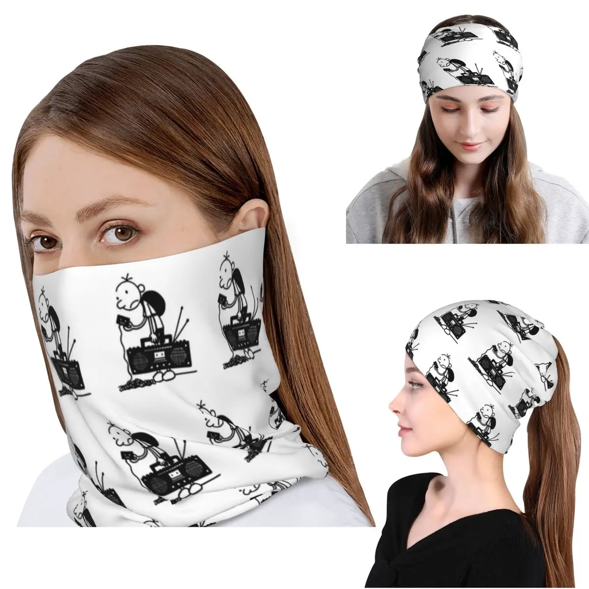 

Diary Of A Wimpy Kid Old School Bandana Neck Cover Wrap Scarf Multi-use Headband Beanies Hat Unisex Adult Washable