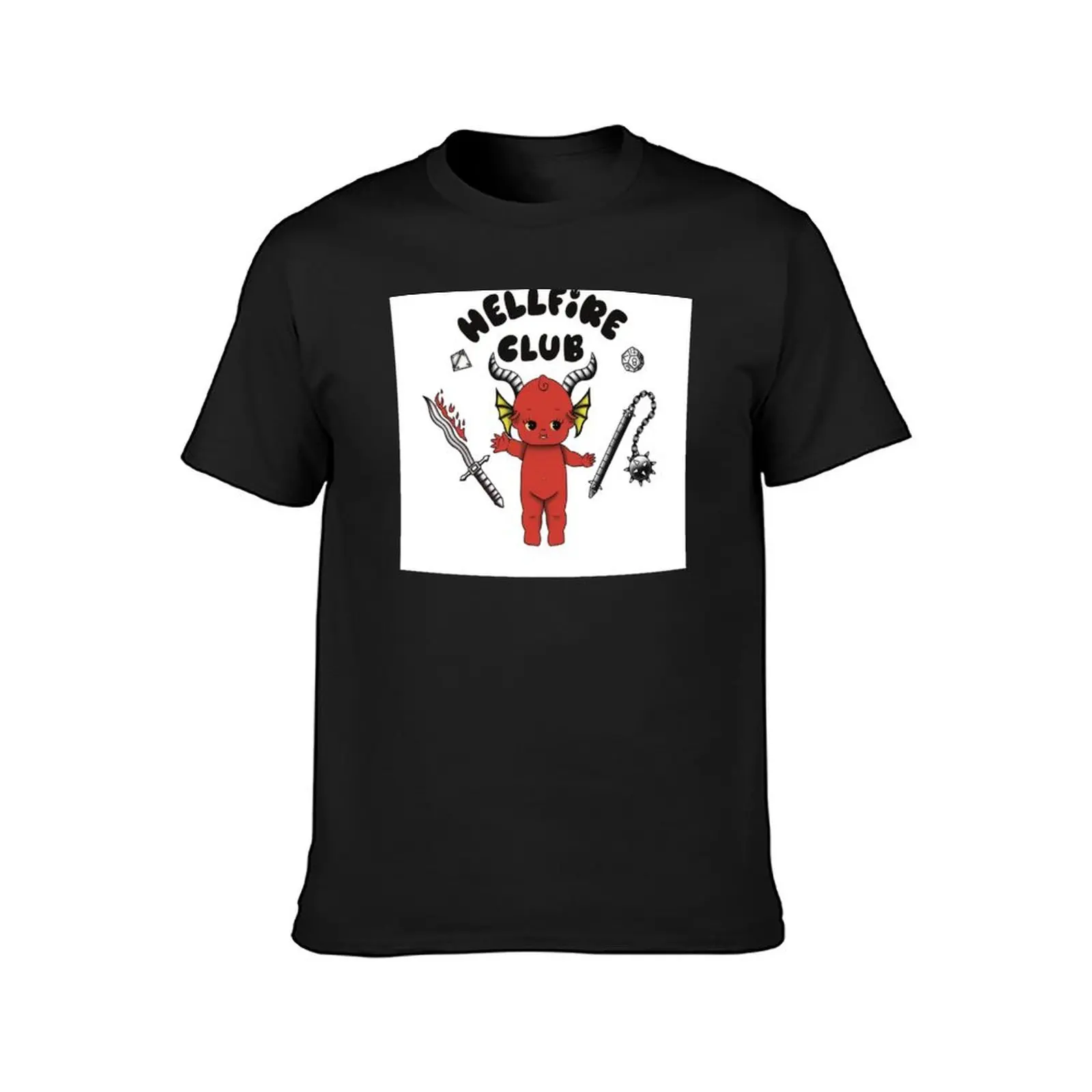 hell club eddie munson fire T-Shirt shirts graphic tees kawaii clothes graphics Men's t-shirt