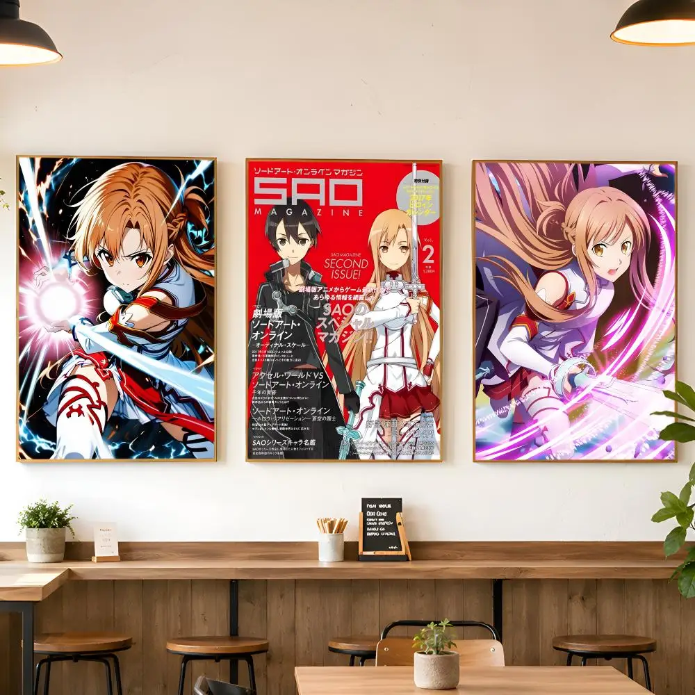 Yuuki Asuna Sword Art OnlineS Poster Matte Wall Peel And Stick Decor Bedroom Living Room Office Dorm Home