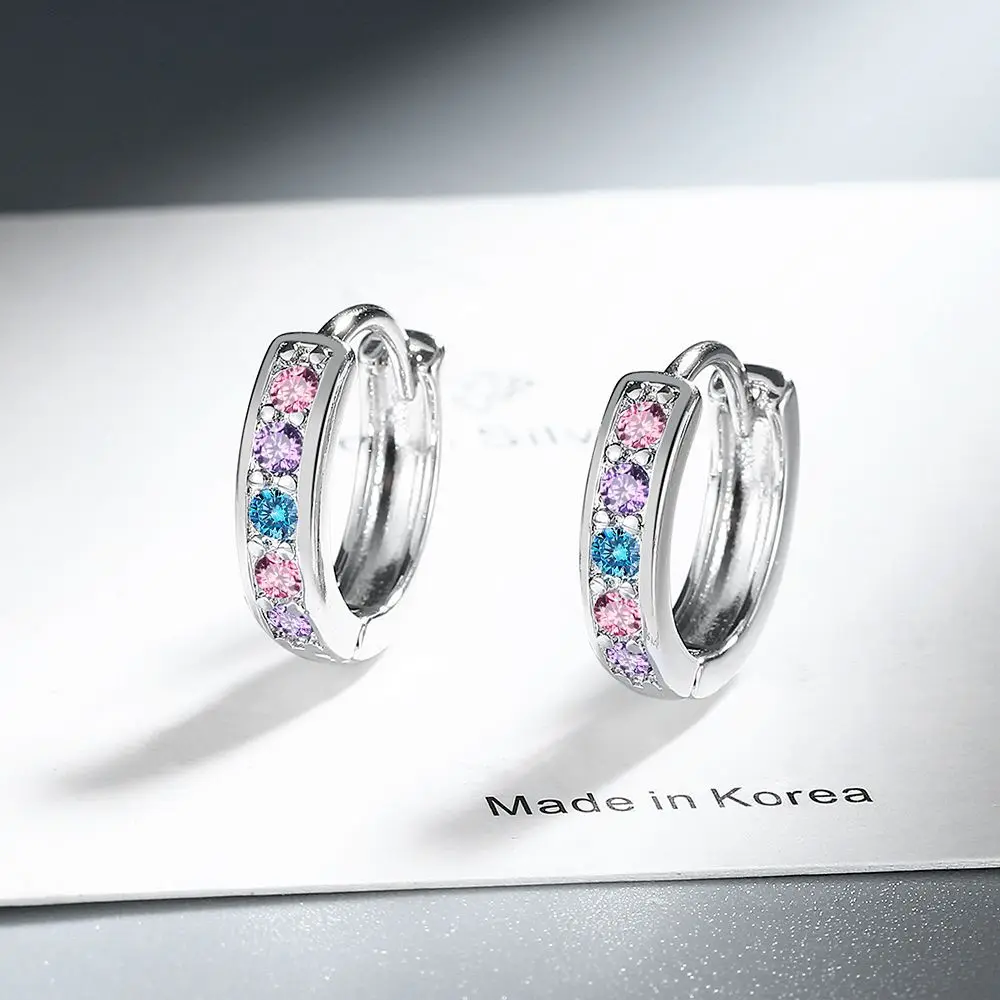 

New 925 Sterling Silver Earrings 5A Zircon for Women Luxury Wedding Engagement Jewelry Fine Birthday Party Gifts
