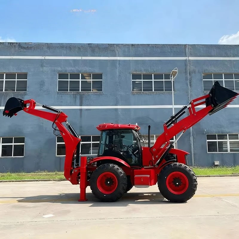 New Diesel CE Certified EPA Engine Mini 4x4 Wheel Backhoe Loader 25HP Compact For Farm Construction Factory Price