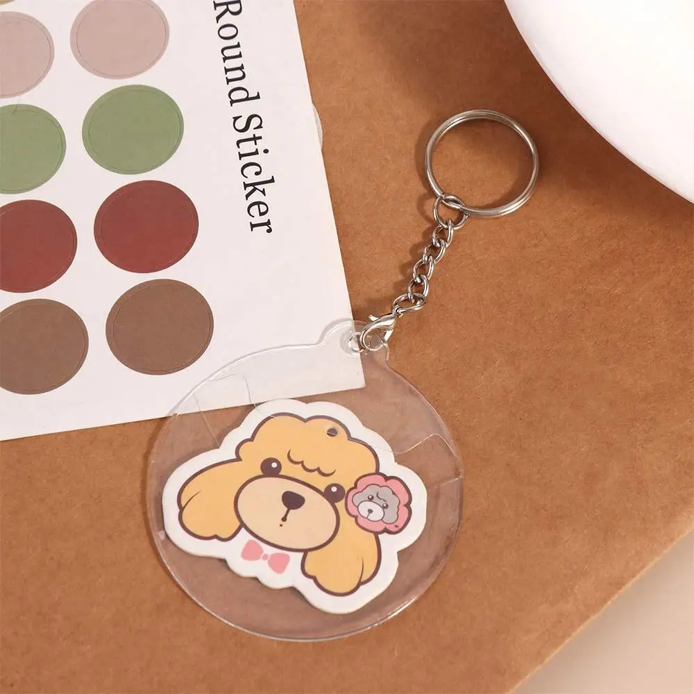 2Pcs Badge Protector Ita Bag Pin Case Transparent with Keychain Badge Display Sleeve Anime PVC Badge Protective Sleeve