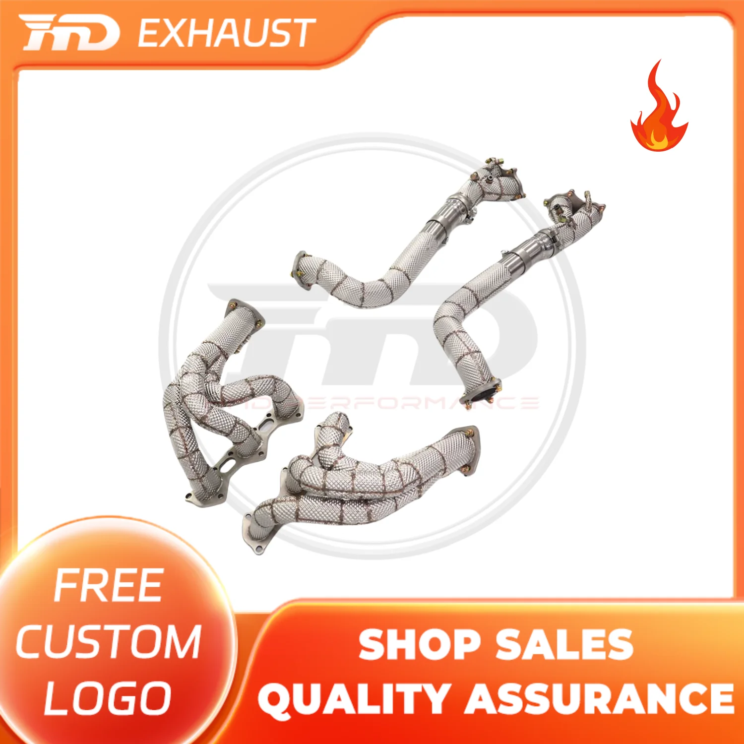 

HMD Hot sale Exhaust System High Flow Performance Headers and downpipe for Porsche 718 GT4 Manifold With Heat Shield car