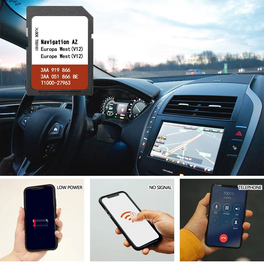 المناسب لشركة فولكس فاجن كادي كروس كومبي (A5) 2014-2015 سلوفاكيا سلوفينيا خريطة بطاقة SD #4