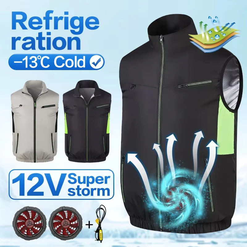 

Summer fan clothes air conditioning suits cooling jackets for men and women, charging vests for cooling, outdoor sun protection