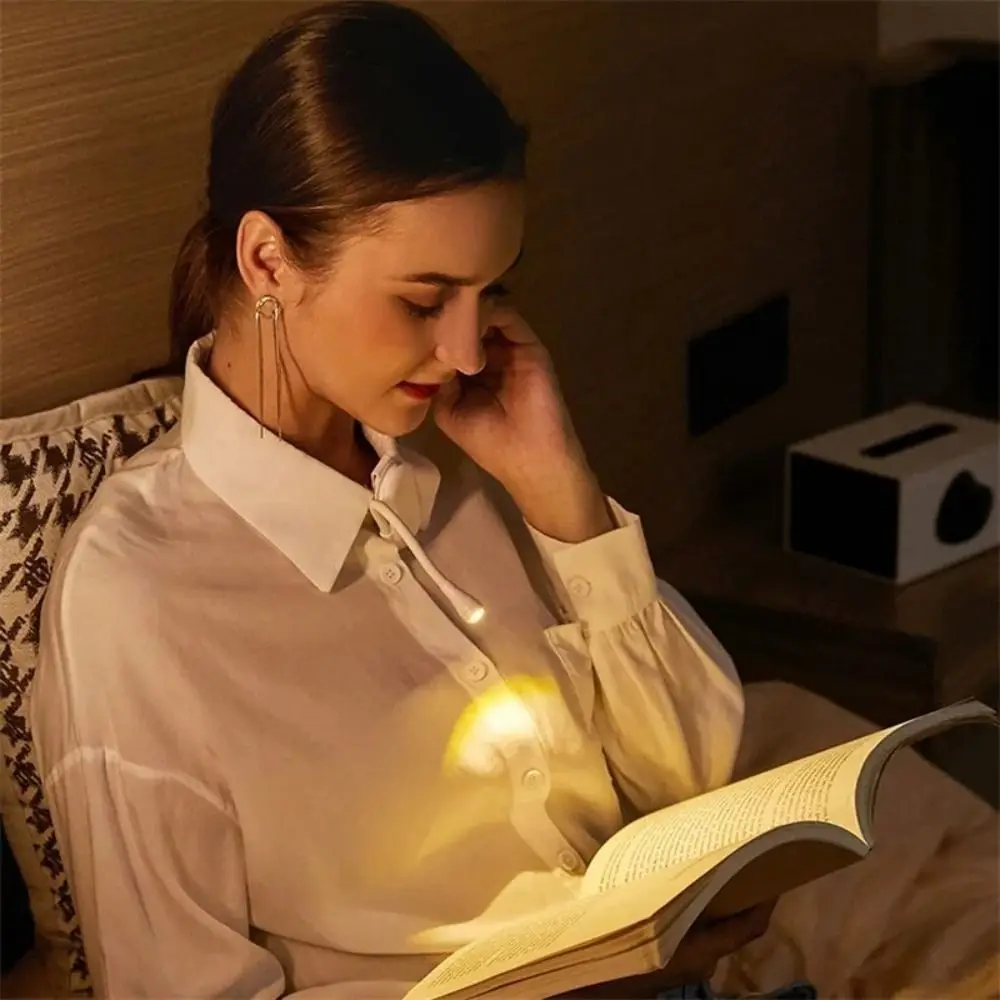 

Dimmable Mini LED Night Light 360° Flip 3-color Stepless Clip-On Study Desk Lamp USB Rechargeable Flexible Book Lamps Travel
