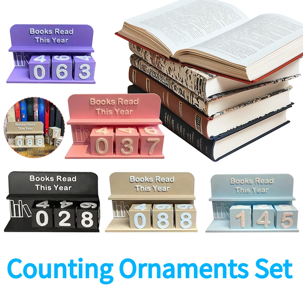 Books Read This Year Counting Ornaments Wear Resist Book Read Tracker Small Book Counter for Teachers Writers Library Lovers