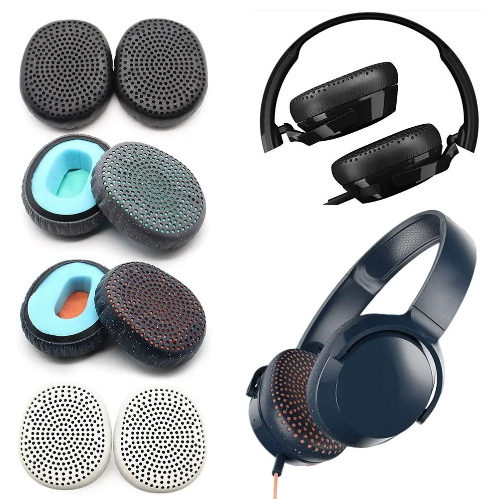 Leather Ear Pads Replacement Sponge Earbuds Cover Soft Ear Cushion for Skullcandy Riff Wireless Headphones Accessories