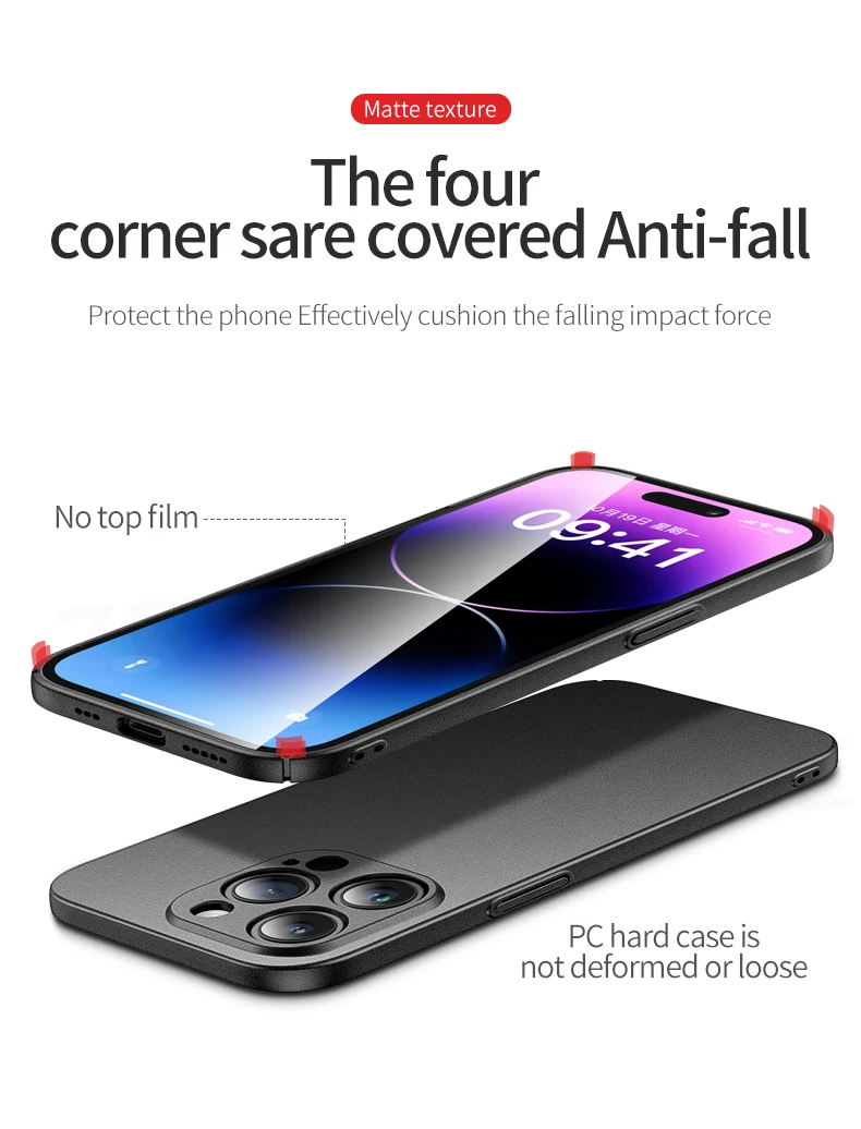 Für iPhone17e iPhone16e Hülle ZROTEVE Schlanke Matte Harte PC-Abdeckung für iPhone 17e 16e 16 Plus 17 Pro Max iPhone17 Air Handyhüllen – Detail 15