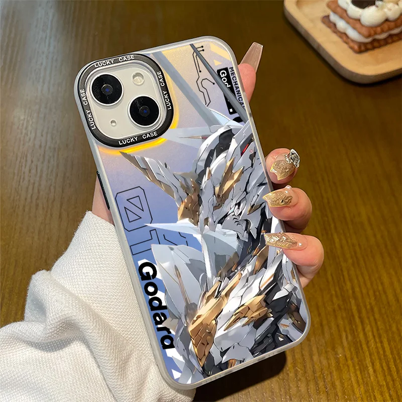 Mobile Suit Gundam anime peripherals for iPhone 16 15 14 13 12 Pro Max silicone mobile phone protective case