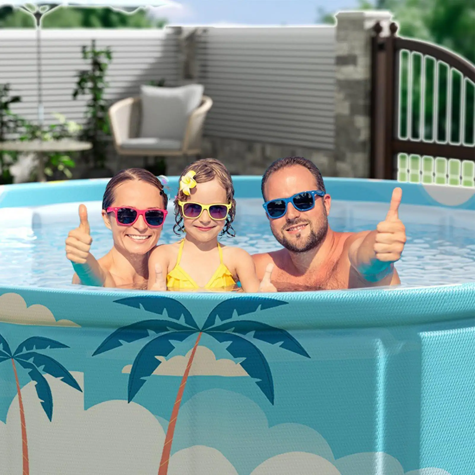 折りたたみ式キッズプール、折りたたみ式ペット用子犬用ウォータープール、クイックセットアップ、子供用屋外遊具、ペット用ファミリーバスタブ、芝生、庭、パティオ用