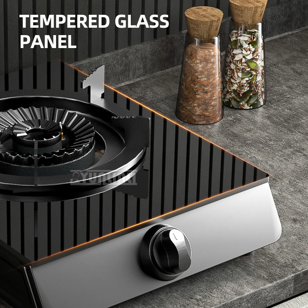 Fogão a gás portátil com queimador único, fogão a gás natural para cozinha