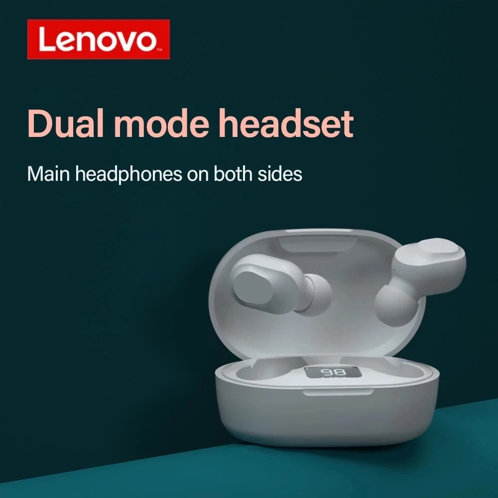 Oryginalne bezprzewodowe słuchawki Bluetooth Lenovo XT91 sterowanie AI gamingowy zestaw słuchawkowy bas stereo z mikrofonem redukcja szumów słuchawki TWS