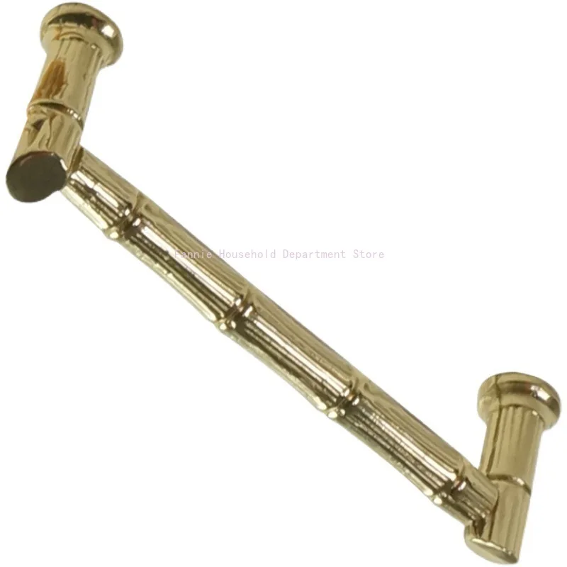 Creative Bamboo Joint Furniture Handles Golden Kitchen Cabinet Pulls Up Bar Wardrobe Bedside Table Dresser Drawer Door Knobs