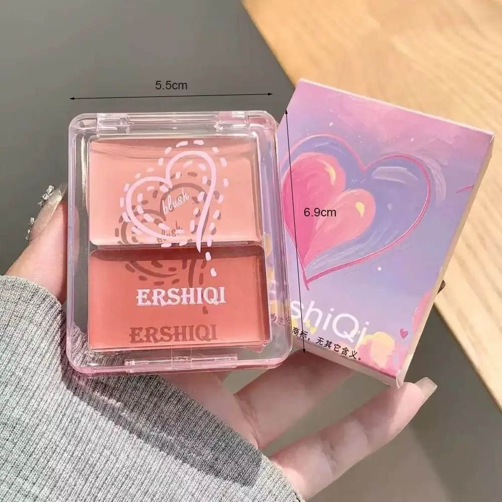 Water Lichte Wang Blush Crème 2-kleuren Hydraterende Make-up Rouge Langdurige Waterdichte Hoogglans Blusher Gezichtsmake-up Cosmetisch