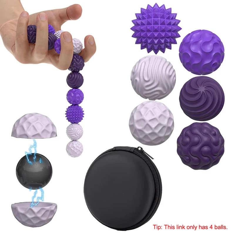 Набор из 4 предметов/упаковка силиконовых магнитных шариков, антистрессовые игрушки для взрослых, EDC, анти-тревожные сенсорные игрушки для снятия стресса, рождественские подарки