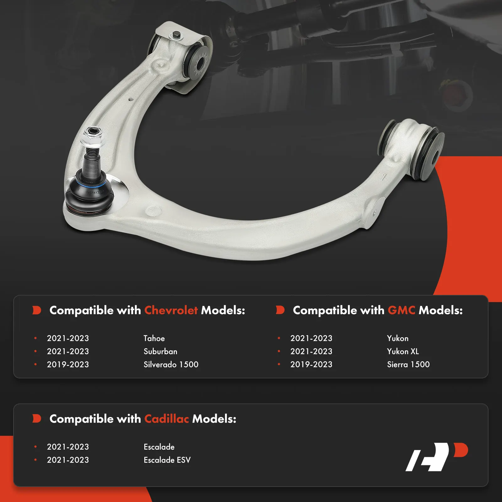 A-Premium Front Left Upper Control Arm & Ball Joint Assembly for Chevrolet Silverado 1500 2019-2023 GMC Sierra 1500 2019-2023